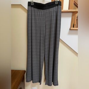 Alfani Black and White Geometric Wide Leg Pants